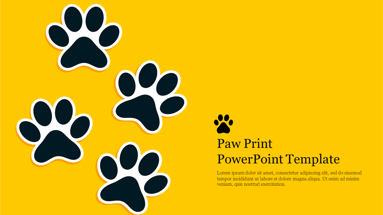 Paw Print PPT Presentation Template and Google Slides